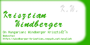 krisztian windberger business card